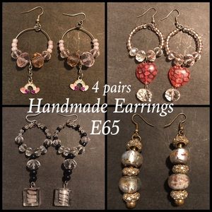4 pairs of handmade earrings